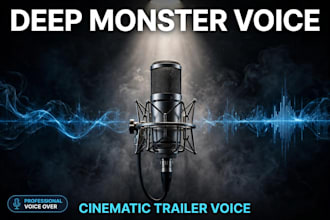 record deep monster venom voice over in indonesian and english