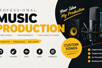 produce a custom song with professional arrangement
