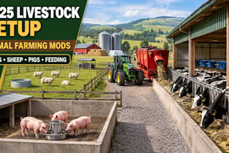 configure farming simulator 25 livestock and animal farming mods