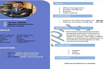 design professional ats resume and CV