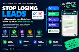 automate meta leads follow up with CRM and whatsapp