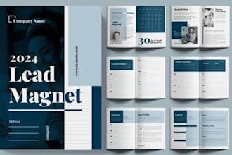 pdf lead magnet design, workbook design, ebook design, fillable pdf design