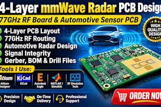 4 layer mmwave radar pcb design 77ghz rf board and automotive sensor pcb service