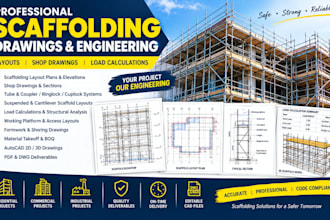 create scaffold drawings, layouts and load calculations
