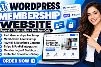 build wordpress paid membership pro paywall subscription website
