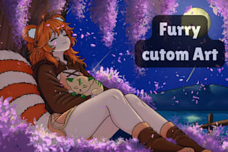 draw a custom furry character, fursona design, or furry oc