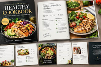 design a cookbook, recipe book, and KDP cookbook interior layout