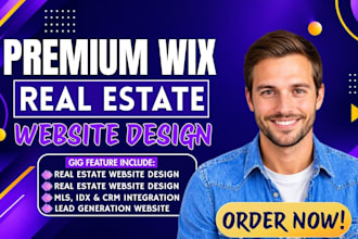 build wix real estate website for real estate agent, realtor, investor or broker