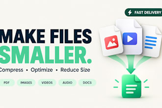 compress videos images documents pdf audios reduce file size