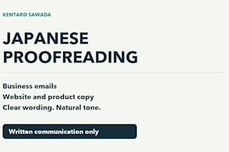 proofread and polish your japanese business emails and web copy