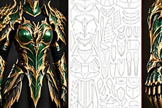 build custom eva foam cosplay armor wearable 3d cosplay models sewing pattern