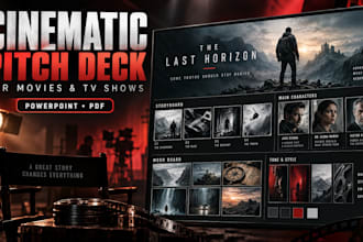 design a film pitch deck presentation for movies, TV shows and web series