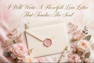 write emotional love letters, birthday, and apology letter