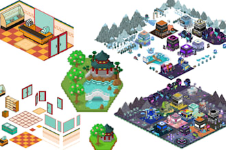 pixel game art isometric pixel art 2d game asset retro pixel art environment map