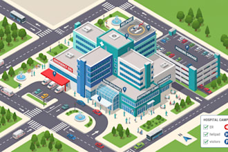design hospital campus maps, medical center maps and healthcare wayfinding maps