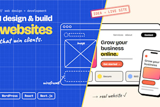 build a modern responsive website with wordpress react nextjs or custom code
