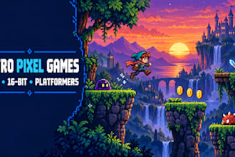 develop a game boy game, 8bit 16bit, retro pixel art game, platformer games