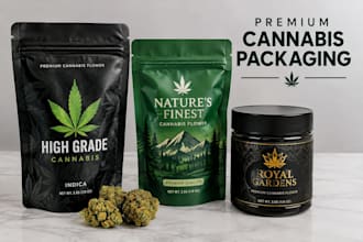 design unique mylar bag, cannabis packaging design, weed pouch design, jar label