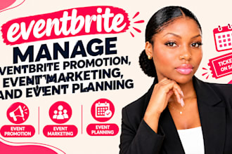 manage eventbrite promotion, event marketing, event planning