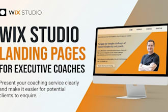 design wix studio landing page for executive coaches