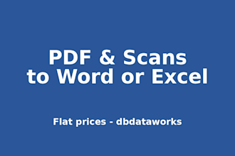 convert PDF to word or excel, scanned pdf to editable document
