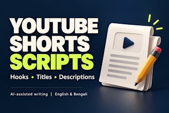 write youtube shorts scripts with hooks titles and descriptions
