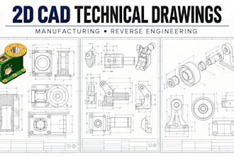 create technical drawings for manufacturing reverse engineering 2d cad drawings
