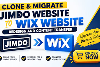 clone migrate jimdo website to wix website redesign and content transfer
