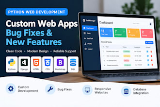 develop a python web application and fix website bugs
