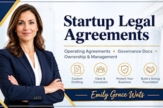 prepare startup governance and corporate operating documents attorney