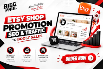 do etsy shop promotion, etsy SEO and etsy traffic to boost sales