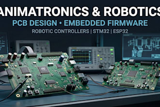 design animatronics electronics, robotic controllers, and embedded firmware