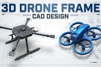 do fpv uav drone frame quadcopter drone cad design 3d printable drone
