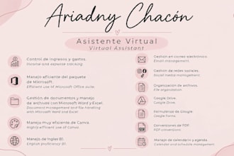 sere tu asistente virtual en línea