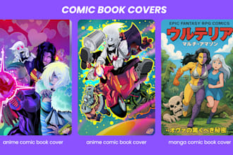 design custom anime, manga and graphic novel covers