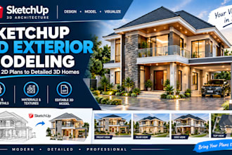 create a 3d architectural walkthrough animation using sketchup
