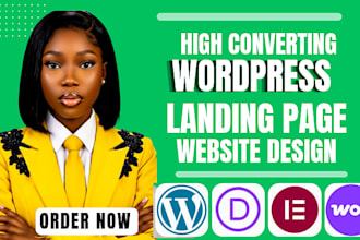 design a wordpress landingpage, wordpress page website and sales funnel