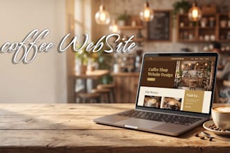 build a modern one page website for your coffee shop or cafe