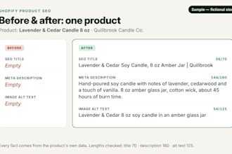 add SEO titles, meta descriptions and alt text to your shopify products