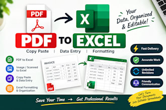 convert PDF to excel and retype scanned documents