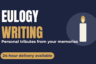 write a heartfelt eulogy or celebration of life speech
