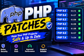 update PHP versions and apply security patches