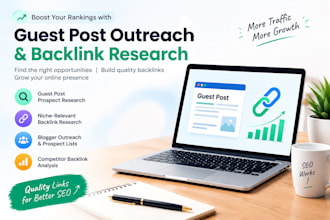 do guest post outreach and research backlinks