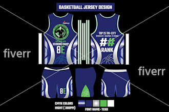 design custom basketball and football jerseys with editable source files