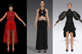create 3d fashion apparel 3d garment 3d outfit mockup for your production