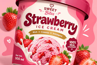 do great ice cream cup, packaging design