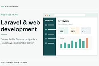 build or fix your laravel website, dashboard or API