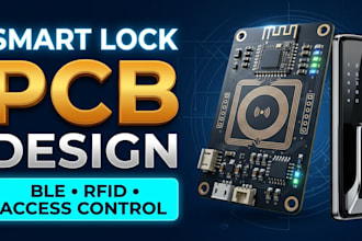 design smart lock with ble access control and rfid nfc pcb design
