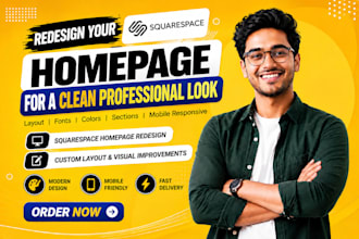 redesign your squarespace homepage for a clean professional look