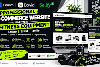 an ecwid square online store selffy fitness equipment website ecwid store